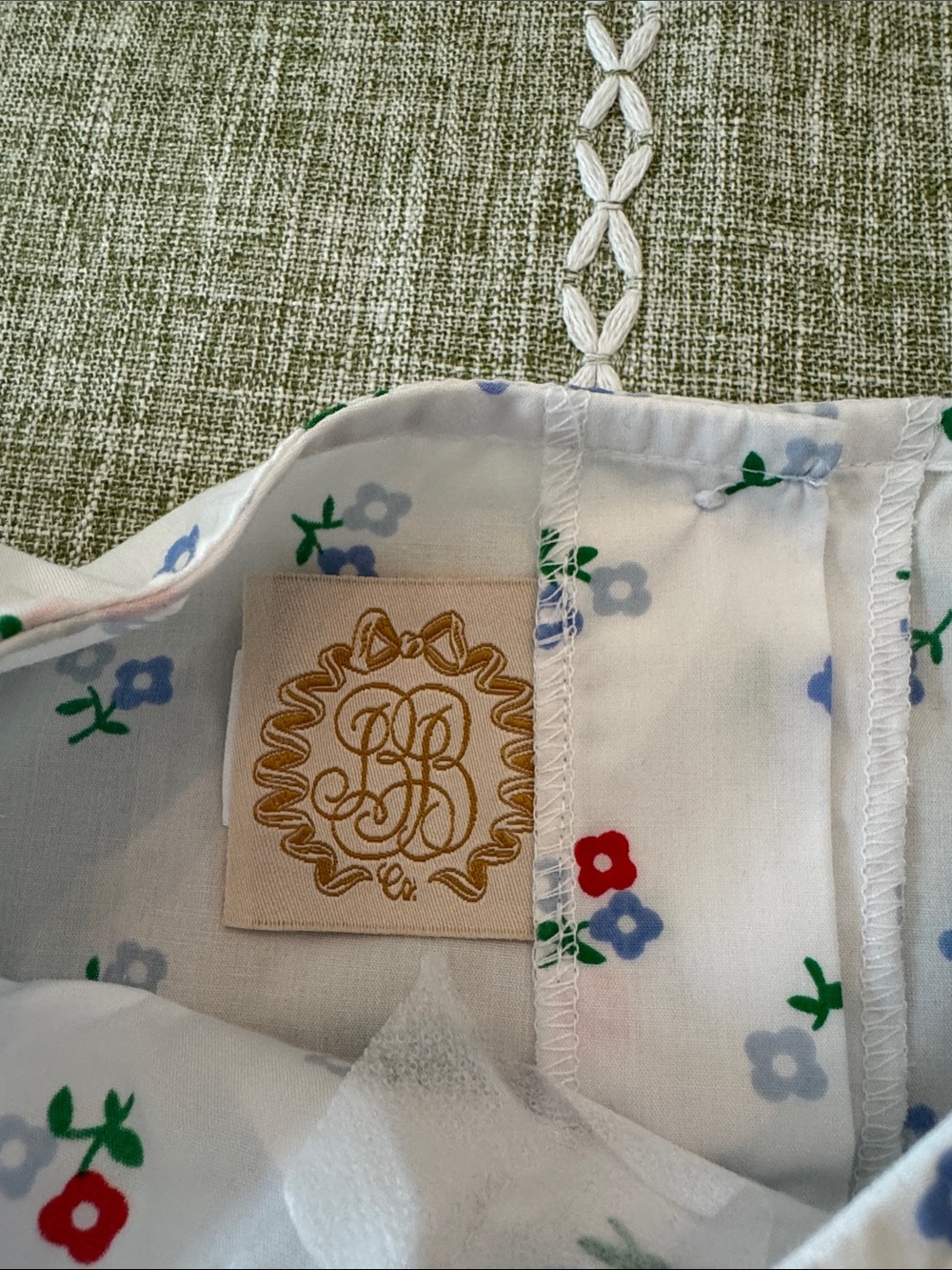 The Beaufort Bonnet Company White Floral Bow-Front Blouse - Picture 2 of 7